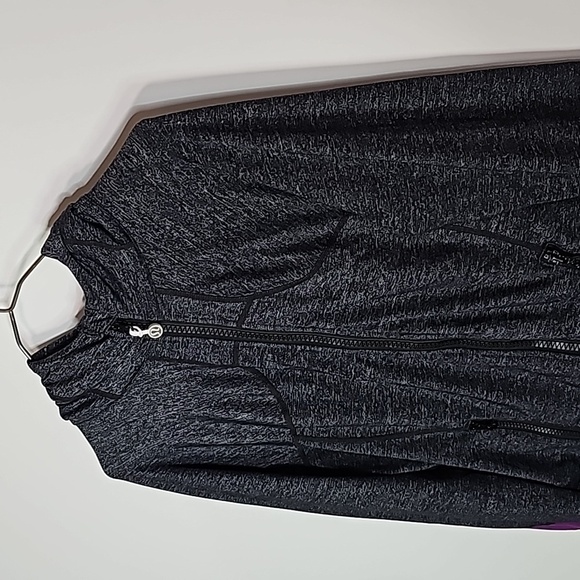 LULULEMON size 12 dark gray hooded zip up jacket - Picture 2 of 7